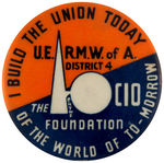 RARE "CIO" LABOR BUTTON FROM NYWF 1939.