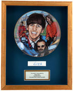 RINGO STARR LIMITED EDITION PLATE/AUTOGRAPH DISPLAY.