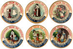 SHARPLES CREAM SEPARATOR COMPANY BEAUTIFUL COMPLETE SET OF SIX ADVERTISING BUTTONS FROM CPB.