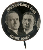 "COOLIDGE-DAWES CLUB ALBANY COUNTY" NEW YORK STATE JUGATE.