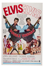 ELVIS PRESLEY "IT HAPPENED AT THE WORLD'S FAIR/DOUBLE TROUBLE" MOVIE POSTER PAIR.