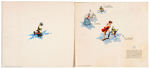 DISNEY STUDIO 1947-1948 CHRISTMAS CARDS.