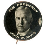 "FOR PRESIDENT JOHN W. DAVIS."