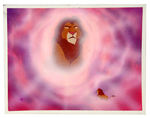 "THE LION KING" COLOR KEY ORIGINAL ARTWORK FEATURING SIMBA AND MUFASA.