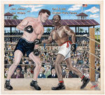 "JACK JOHNSON VS. JESS WILLARD" ORIGINAL ART BY CUBAN ARTIST JORGE S.