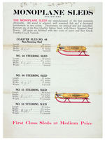 “AMERICAN TOY & NOVELTY WORKS MONOPLANE SLEDS” SALES SHEET.