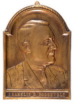 "FRANKLIN D. ROOSEVELT" HIGH QUALITY CAST IRON PORTRAIT PLAQUE.