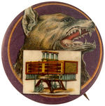 CPB EXAMPLE GRAPHIC BUTTON WITH FIERCE WOLF REPRESENTING NAME OF MACHINERY MAKER.