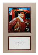 JOHN WAYNE MATTED AUTOGRAPH WITH COLOR PHOTO.