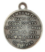 JFK WISCONSIN PRIMARY PT-BOAT TIE-TACK AND CHICAGO 1961 DINNER MEDAL.