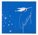 WALT DISNEY STUDIO 1940 CHRISTMAS CARD.