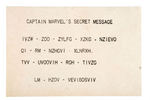 "CAPTAIN MARVEL'S MAGIC MEMBERSHIP CARD & SECRET MESSAGE."