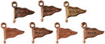 PLASTIC PENNANT GROUP OF 19 CHARMS c.1950.