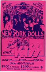 NEW YORK DOLLS & KISS CONCERT POSTER.