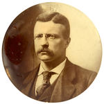 THEODORE ROOSEVELT LARGE 1904 3.5" REAL PHOTO BUTTON.