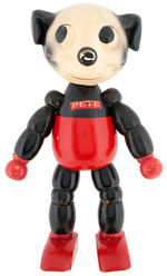 "PETE THE PUP" LARGEST SIZE WOOD-JOINTED CHARACTER DOLL.