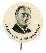 "FRANKLIN D. ROOSEVELT" SCARCE 1936 PORTRAIT BUTTON.