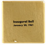 KENNEDY/JOHNSON "INAUGURAL BALL" SOUVENIR MEDALLION GOLD PLATED VERSION.