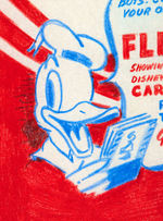 “WALT DISNEY FLIP BOOK POST’S CEREAL” PREMIUM PROTOTYPE BOX ORIGINAL ART PAIR.