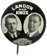 CLASSIC 1936 "LANDON AND KNOX" JUGATE BUTTON BY BASTIAN BROS.