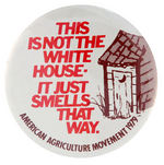 FIVE ANTI-CARTER BUTTONS ISSUED BY AMERICAN AGRICULTURAL MOVEMENT.