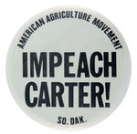 FIVE ANTI-CARTER BUTTONS ISSUED BY AMERICAN AGRICULTURAL MOVEMENT.