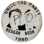 REAGAN 1980 PRO AND ANTI GROUP OF FIVE PROOF BUTTONS FROM LEVIN COLLECTION.