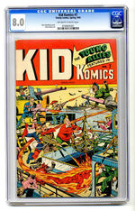 KID KOMICS #7  SPRING 1945  CGC 8.0  OFF-WHITE TO WHITE PAGES.