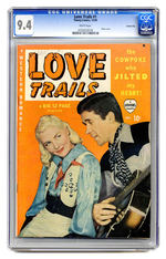 LOVE TRAILS #1  DECEMBER 1949  CGC 9.4  WHITE PAGES  CARSON CITY COPY.