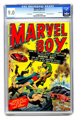 MARVEL BOY #1  DECEMBER 1950  CGC 9.0  OFF-WHITE TO WHITE PAGES  CARSON CITY COPY.