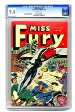 MISS FURY #6  WINTER 1945  CGC 9.4  OFF-WHITE PAGES.