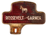 ROOSEVELT CAMPAIGN THREE DONKEY THEME LICENSE PLATES.