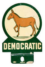 ROOSEVELT CAMPAIGN THREE DONKEY THEME LICENSE PLATES.