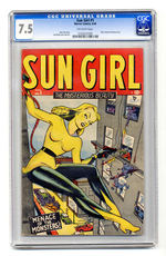 SUN GIRL #1  AUGUST 1948  CGC 7.5  OFF-WHITE PAGES.