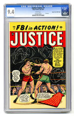 JUSTICE COMICS #7  FALL 1947  CGC 9.4  WHITE PAGES  MILE HIGH COPY.