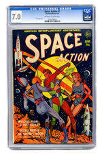 SPACE ACTION #1  JUNE 1952  CGC 7.0  OFF-WHITE TO WHITE PAGES.