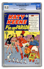 KATY KEENE PIN UP PARADE #1  1955  CGC 9.0  CREAM TO OFF-WHITE PAGES.