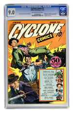 CYCLONE COMICS #1 JUNE 1940  CGC 9.0  OFF-WHITE TO WHITE PAGES.