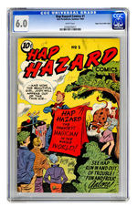 HAP HAZARD COMICS #1  CGC 6.0  SUMMER 1944  WHITE PAGES  MILE HIGH COPY.