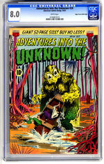 ADVENTURES INTO THE UNKNOWN #24 OCTOBER 1951 CGC 8.0  WHITE PAGES  MILE HIGH COPY.