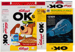 KELLOGG'S "OK'S" CEREAL BOX FLAT WITH GEMINI SPACECRAFT CUT-OUT.