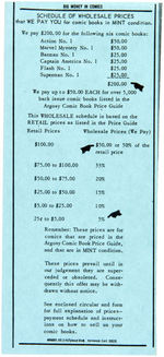 “THE ARGOSY COMIC BOOK PRICE GUIDE” WITH MAILER AND BUYING LISTS.