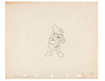 SNOW WHITE AND THE SEVEN DWARFS - DOC & BASHFUL PRODUCTION DRAWING ORIGINAL ART PAIR.