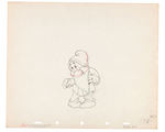 SNOW WHITE AND THE SEVEN DWARFS - DOC & BASHFUL PRODUCTION DRAWING ORIGINAL ART PAIR.