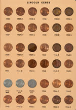 1C LINCOLN CENT NEAR COMPLETE SET 1909-1999 AU-PROOF.