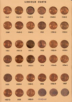 1C LINCOLN CENT NEAR COMPLETE SET 1909-1999 AU-PROOF.