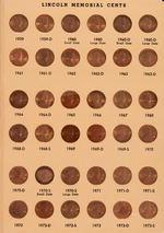 1C LINCOLN CENT NEAR COMPLETE SET 1909-1999 AU-PROOF.