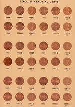 1C LINCOLN CENT NEAR COMPLETE SET 1909-1999 AU-PROOF.