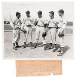 NY GIANTS MANAGER MEL OTT LOOKING OVER NEW PITCHERS NEWS SERVICE PHOTO.