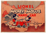 "LIONEL MICKEY MOUSE HAND CAR" CLASSIC 1930s TOY WITH BOX.